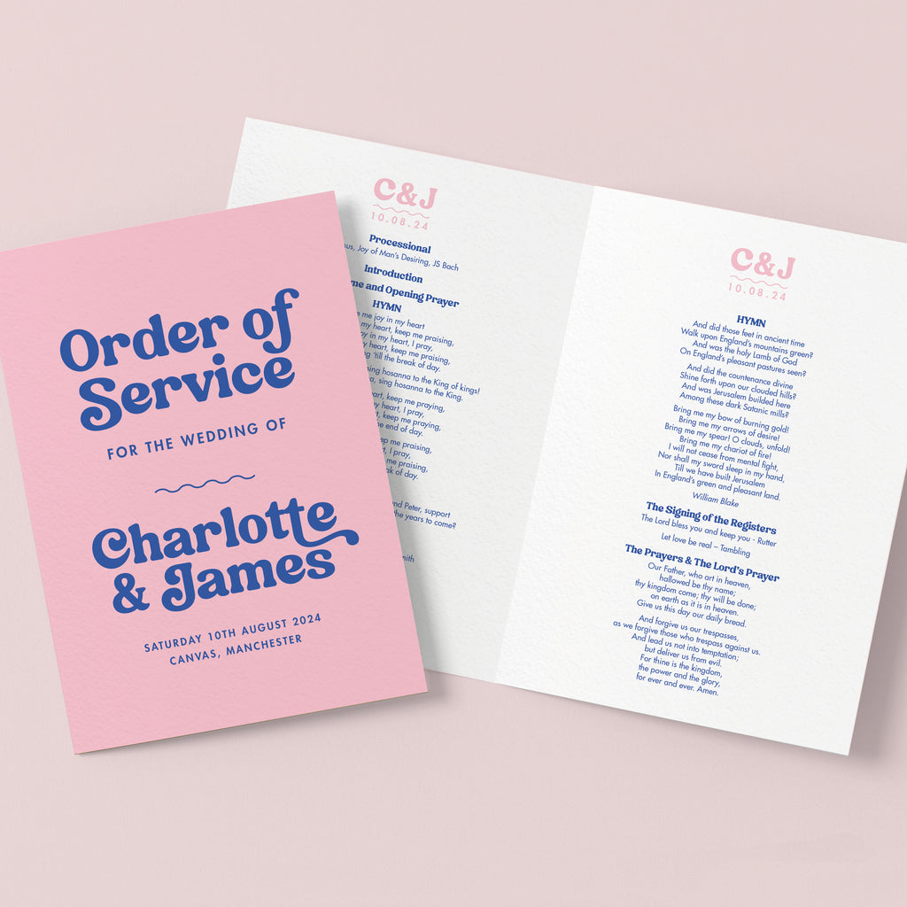 Candy Order of Service booklets