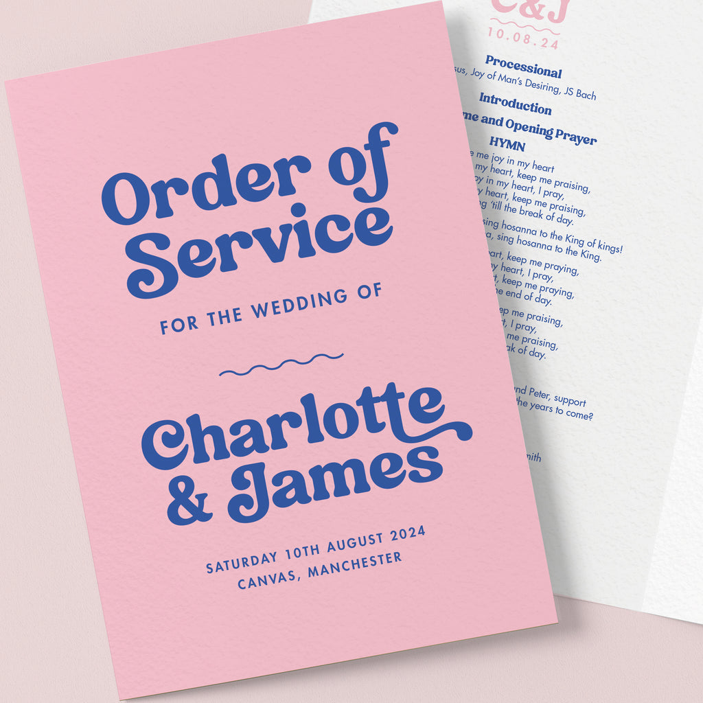Candy Order of Service booklets