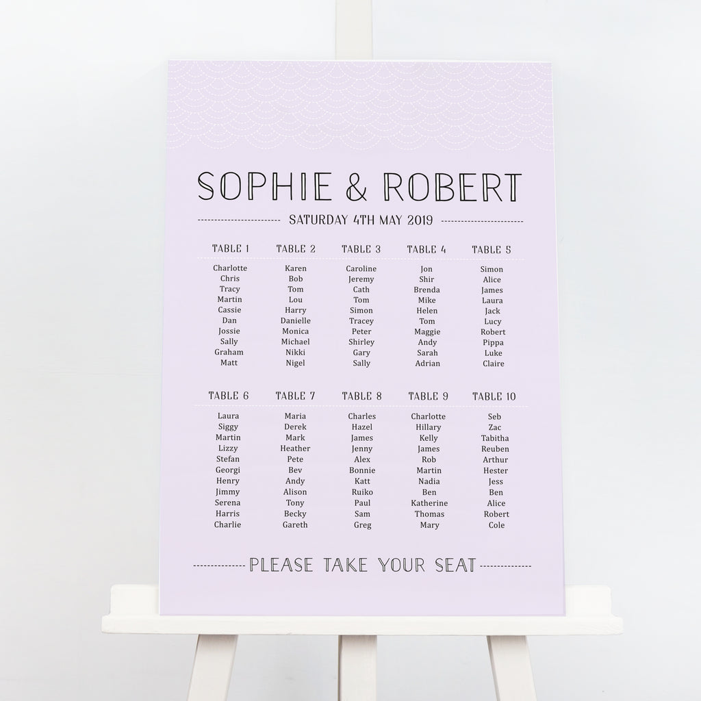 Millie Table Plan - Project Pretty
