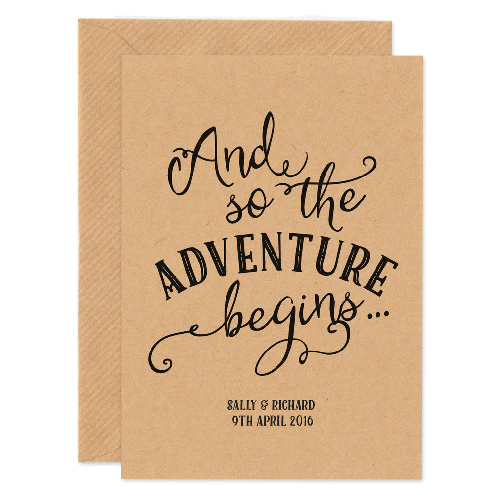 Personalised 'Adventure' Wedding Card - Project Pretty