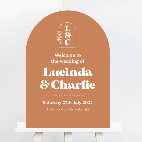 Brigitte wedding welcome sign