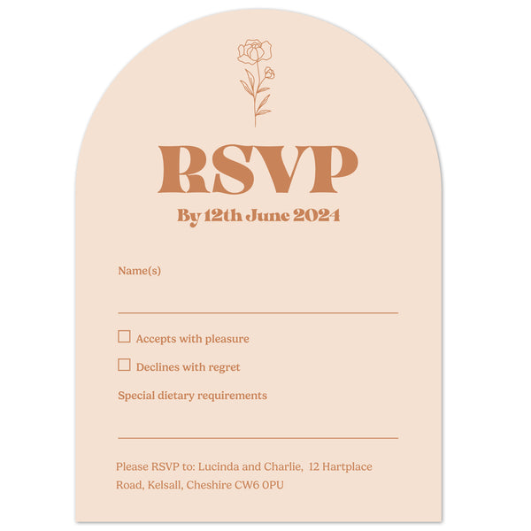 Brigitte Arch RSVP card