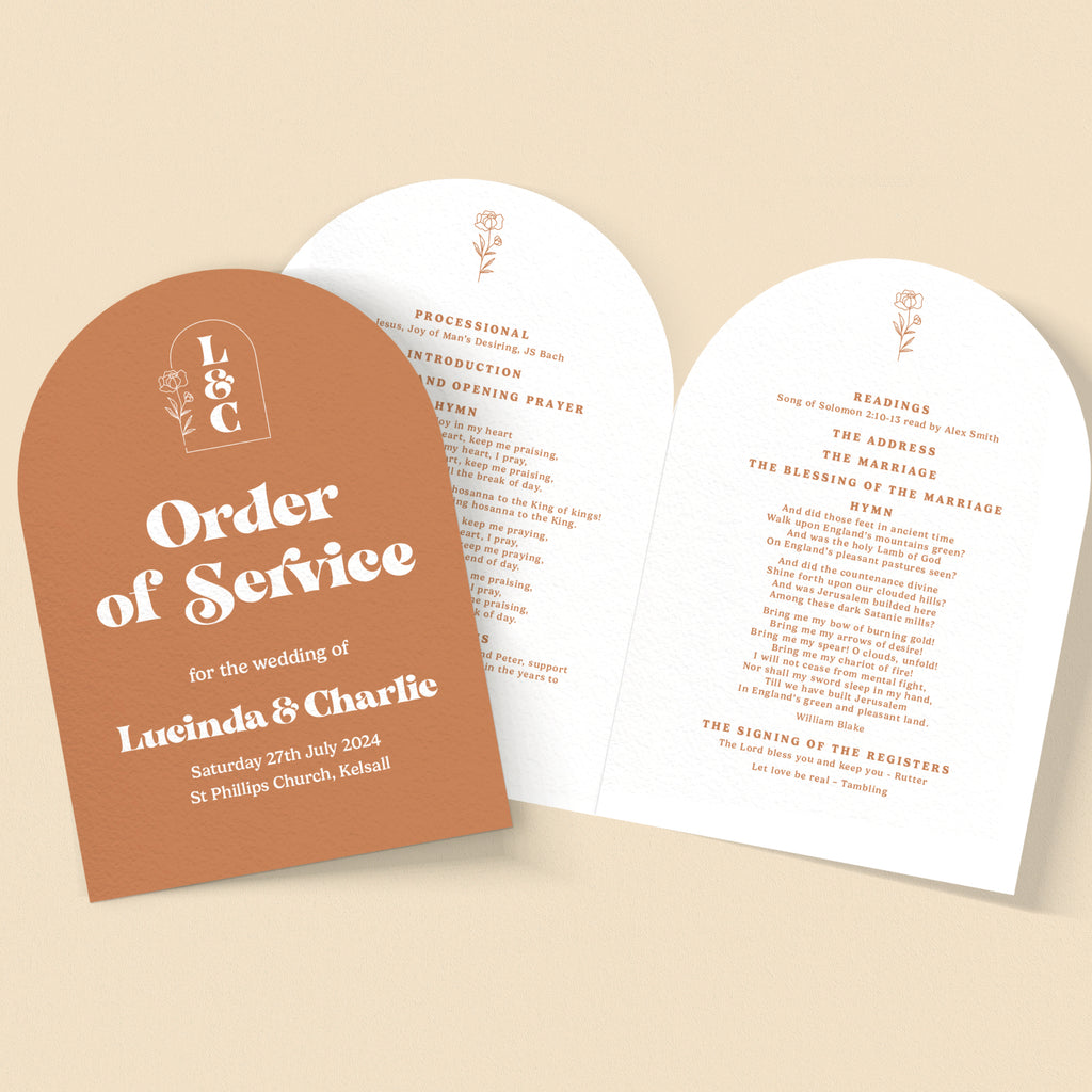 Brigitte Order of Service booklets