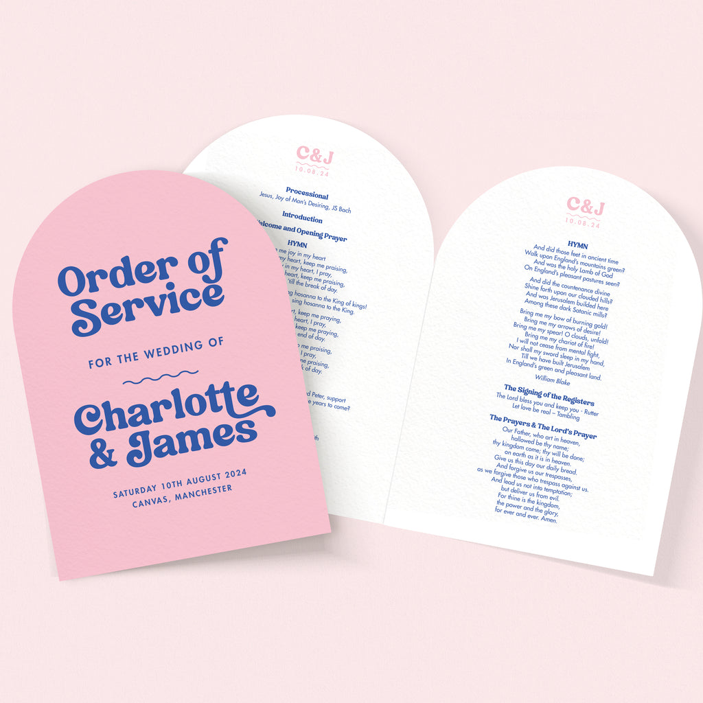 Candy Order of Service booklets