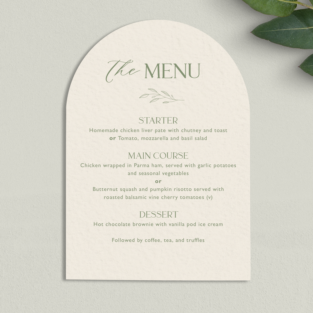 Ettie Menu Cards