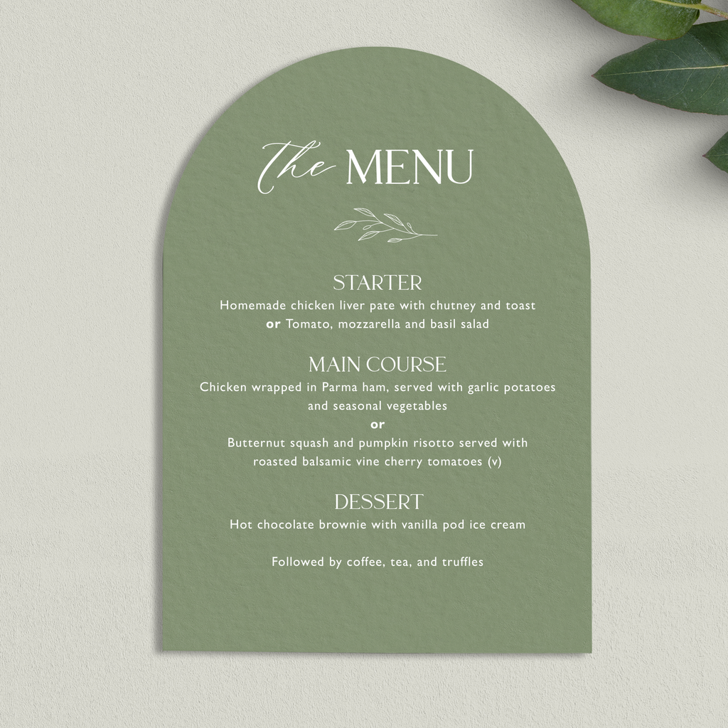 Ettie Menu Cards