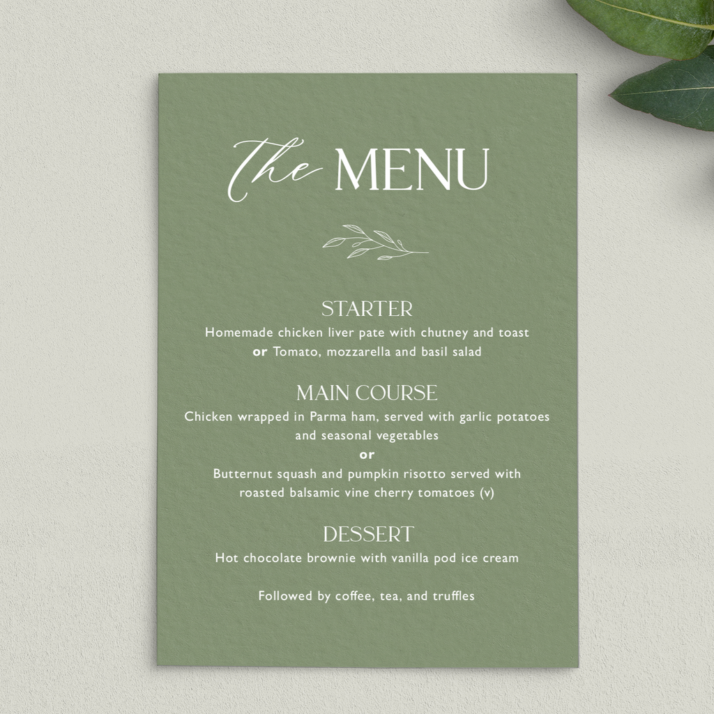 Ettie Menu Cards