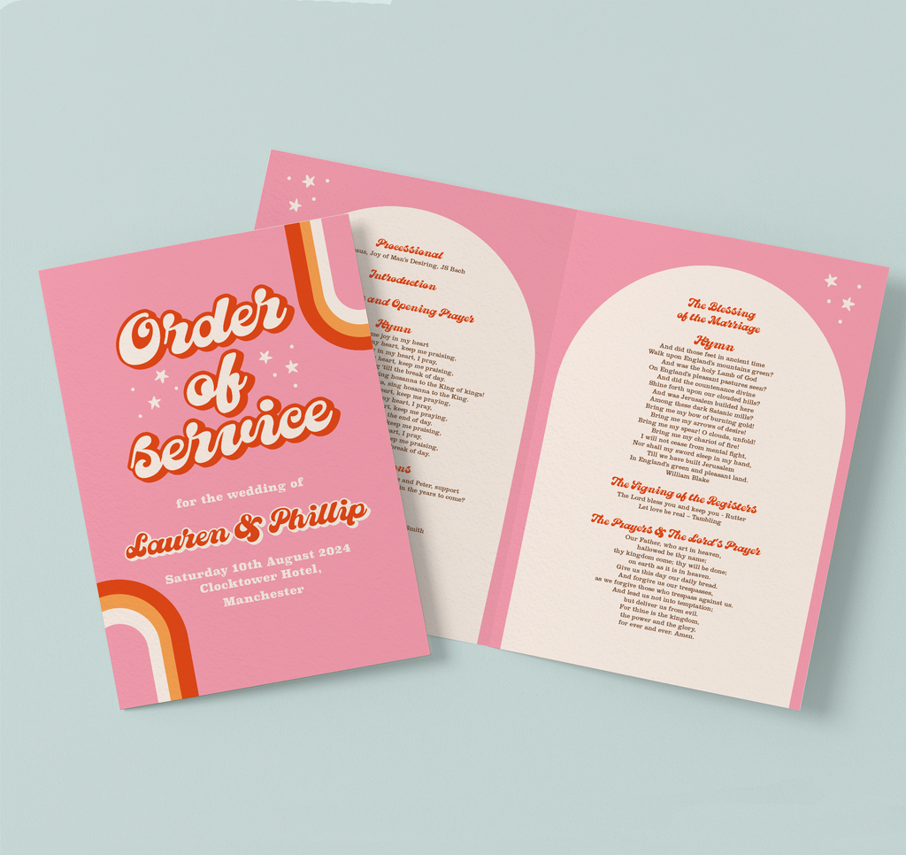 Nancy Order of Service booklets