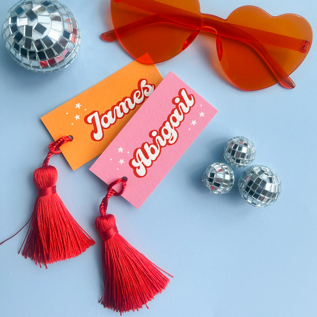 Nancy tassel place cards