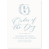 Vintage Crest Wedding Order Of The Day Program Cards