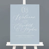 Vintage Crest wedding welcome sign