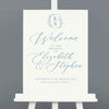 Vintage Crest wedding welcome sign