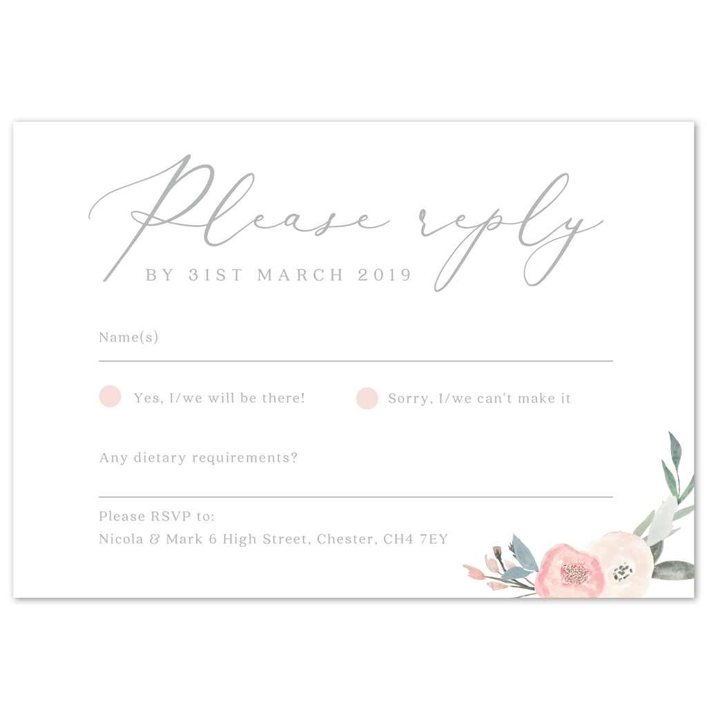 Ella RSVP card - Project Pretty