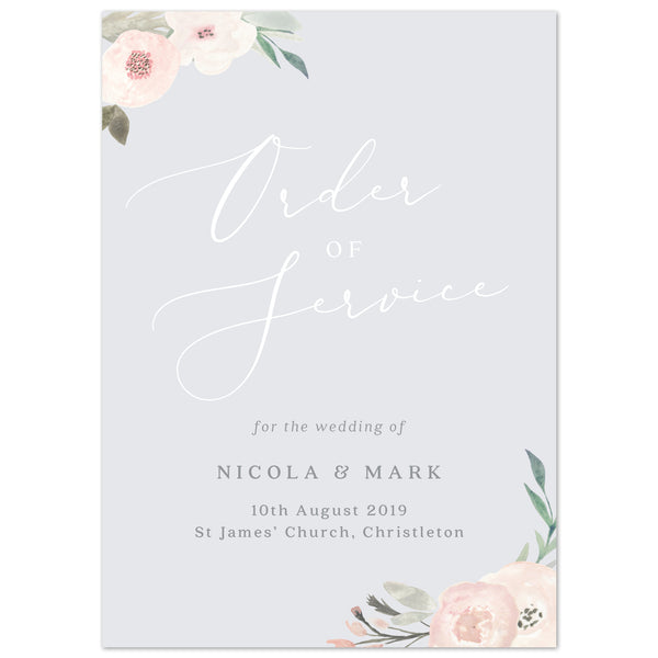 Ella Order of Service booklets - Project Pretty