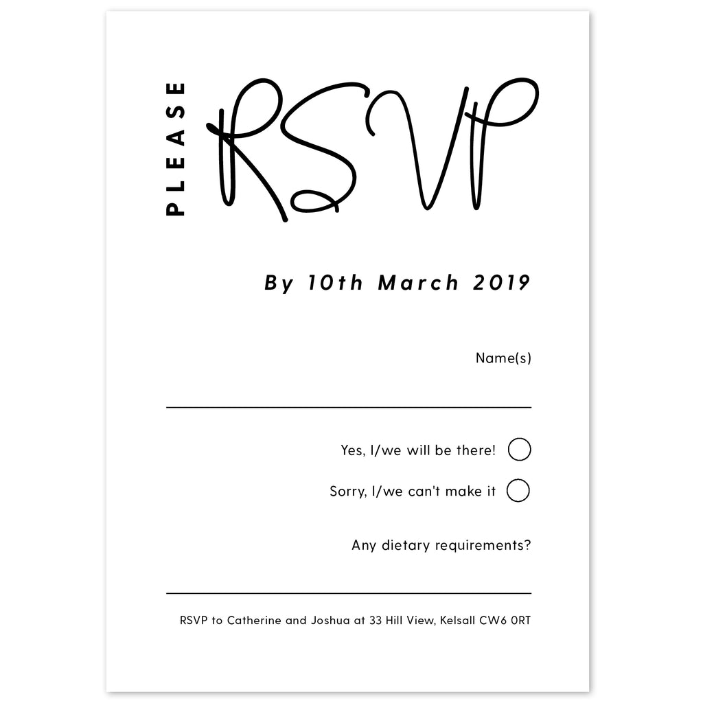 Lexi RSVP card - Project Pretty