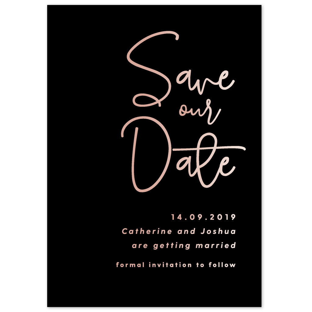 Lexi foil save the date card - Project Pretty