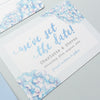 Hydrangea Blue Save The Date - Project Pretty