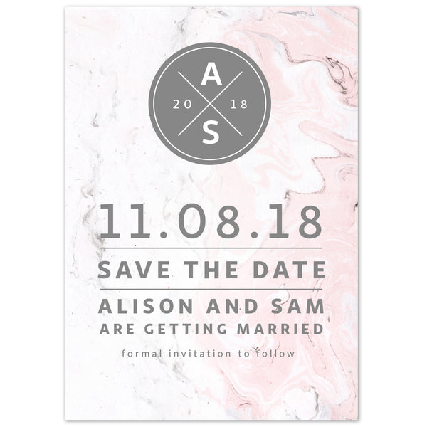 Marble Save The Date - Project Pretty