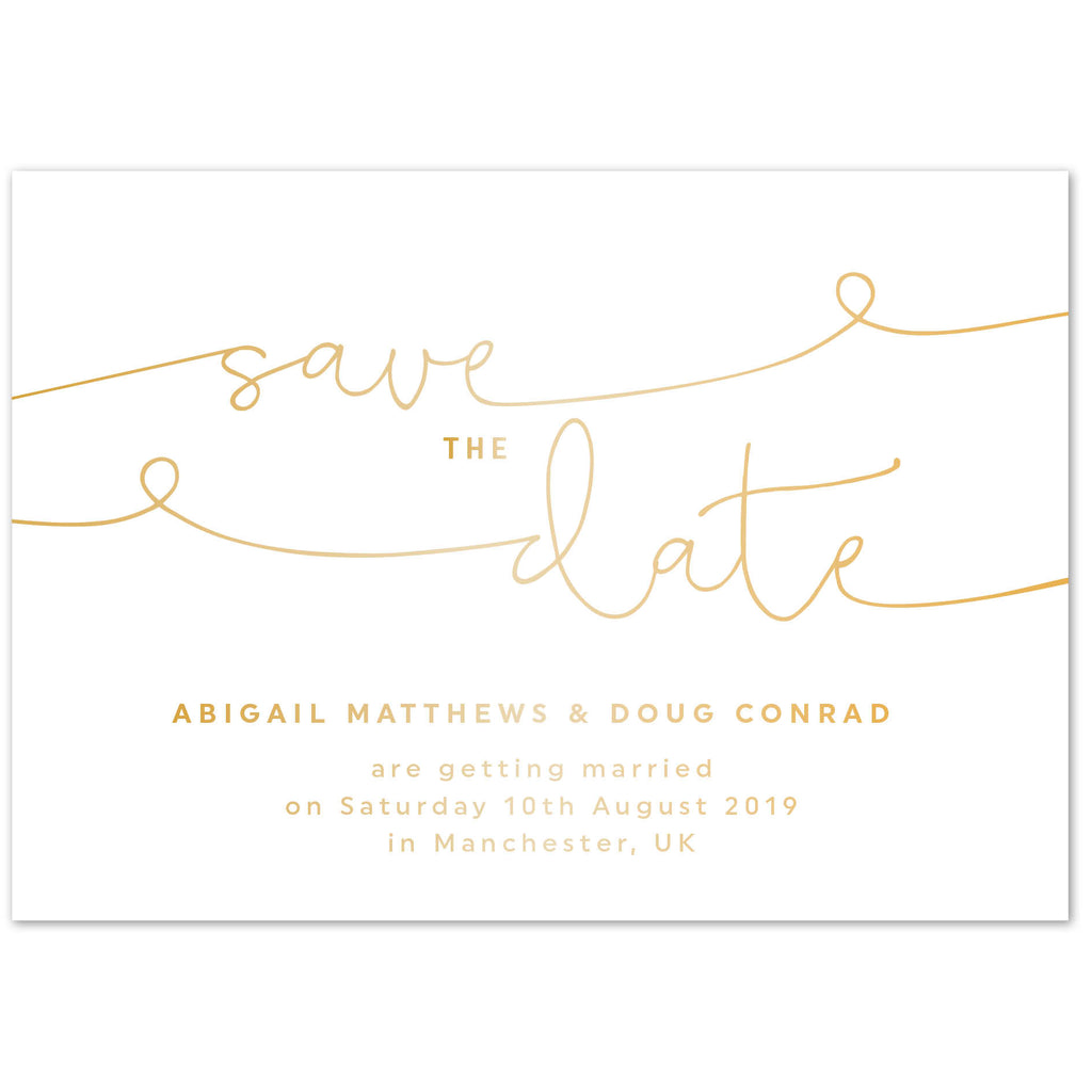 Kate foil save the date card - Project Pretty