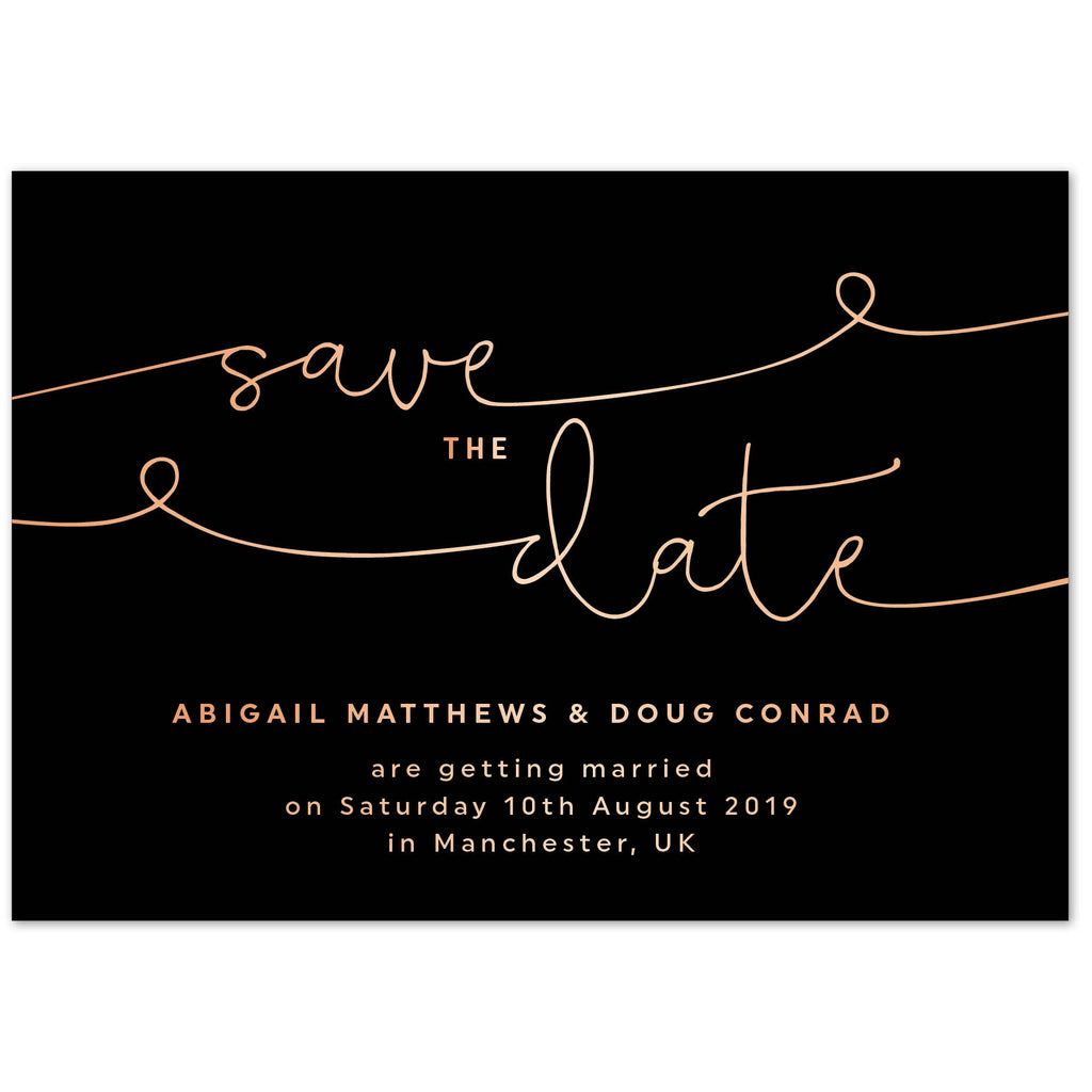 Kate foil save the date card - Project Pretty