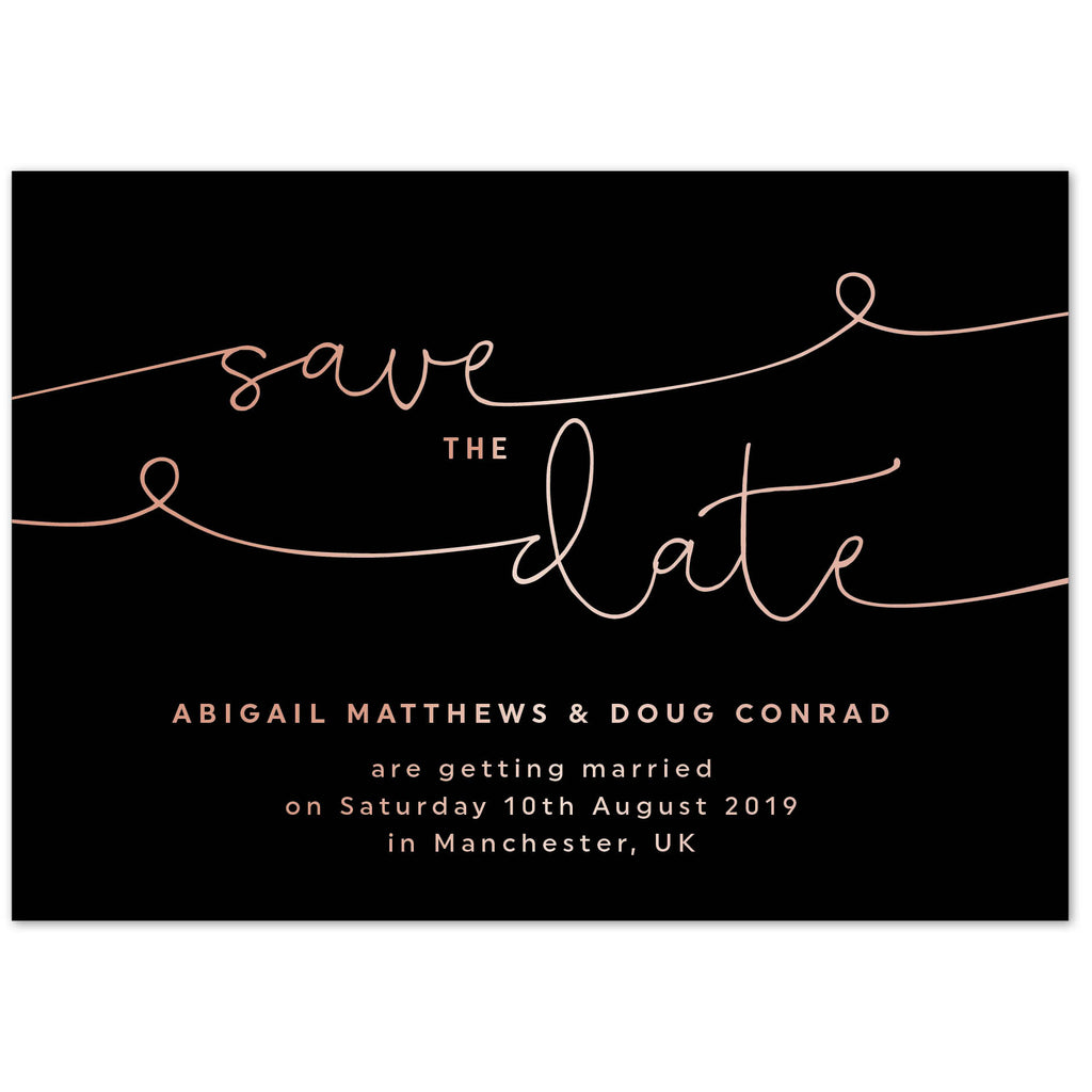 Kate foil save the date card - Project Pretty