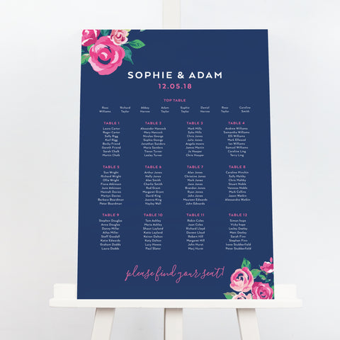 Adela Table Plan - Project Pretty