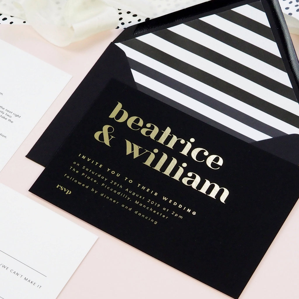 Foil printed Billie Wedding Invitations - Project Pretty