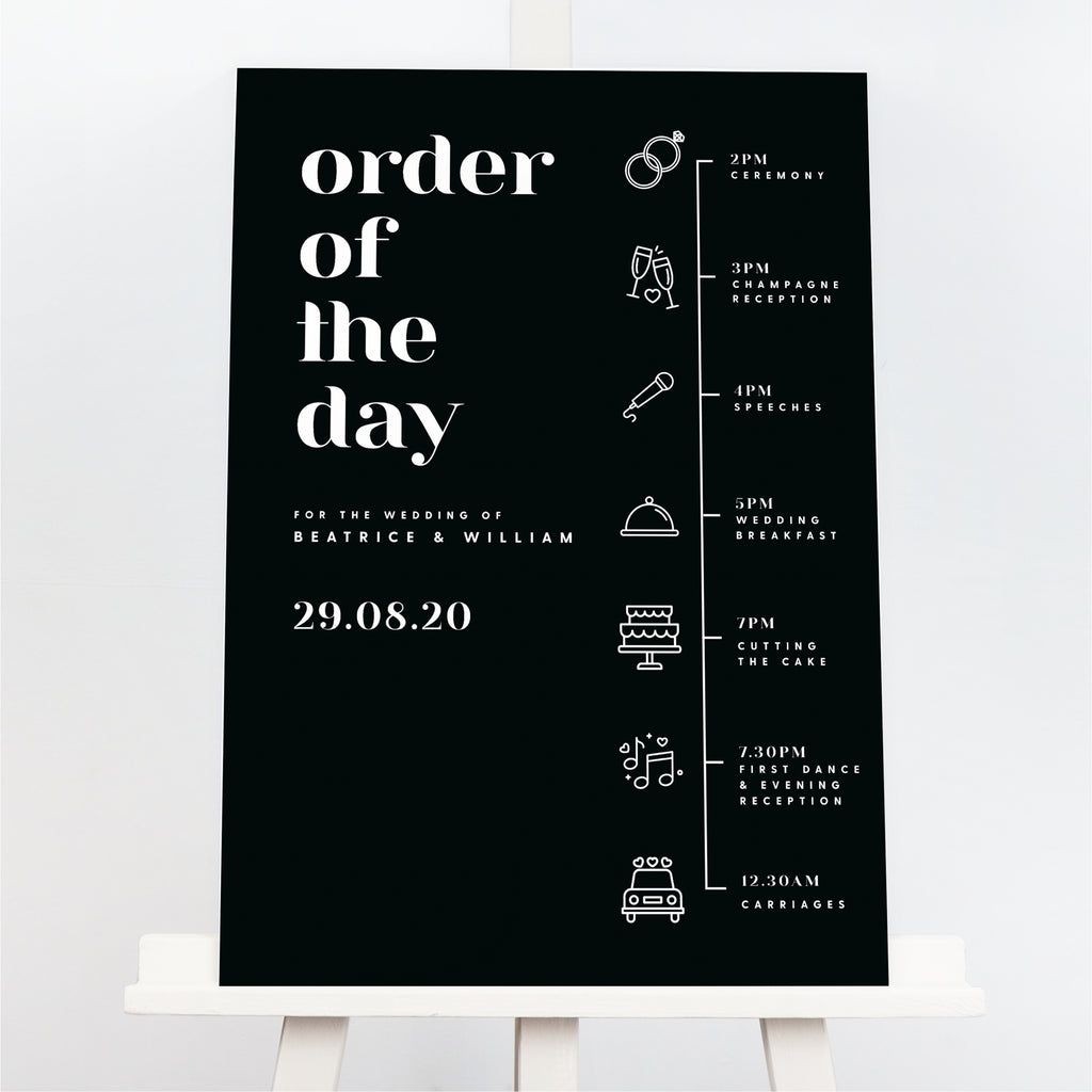 Billie order of the day sign - Project Pretty