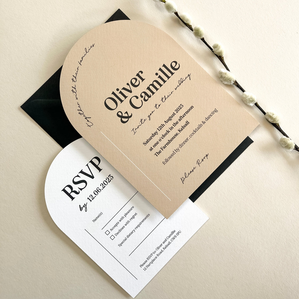Camille arch RSVP card