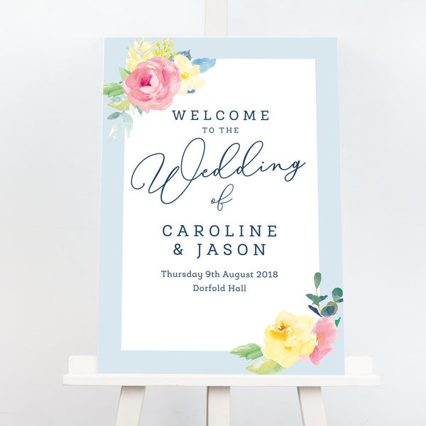Caroline welcome sign - Project Pretty