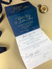 Celeste concertina wedding invitation