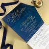 Celeste concertina wedding invitation