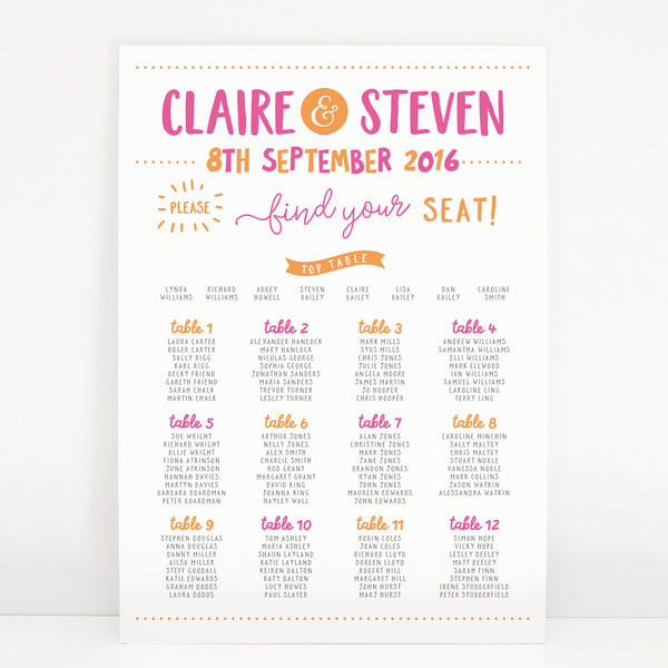Charlie Table Plan - Project Pretty