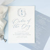 Vintage Crest Wedding Order Of The Day Program Cards
