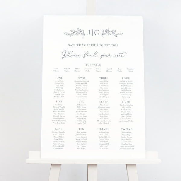 Darcey Table Plan - Project Pretty