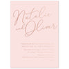Natalie blush foil printed wedding invitations - Project Pretty