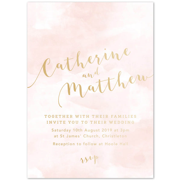 Foil printed Romance Wedding Invitations - Project Pretty