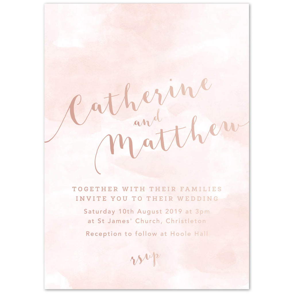 Foil printed Romance Wedding Invitations - Project Pretty