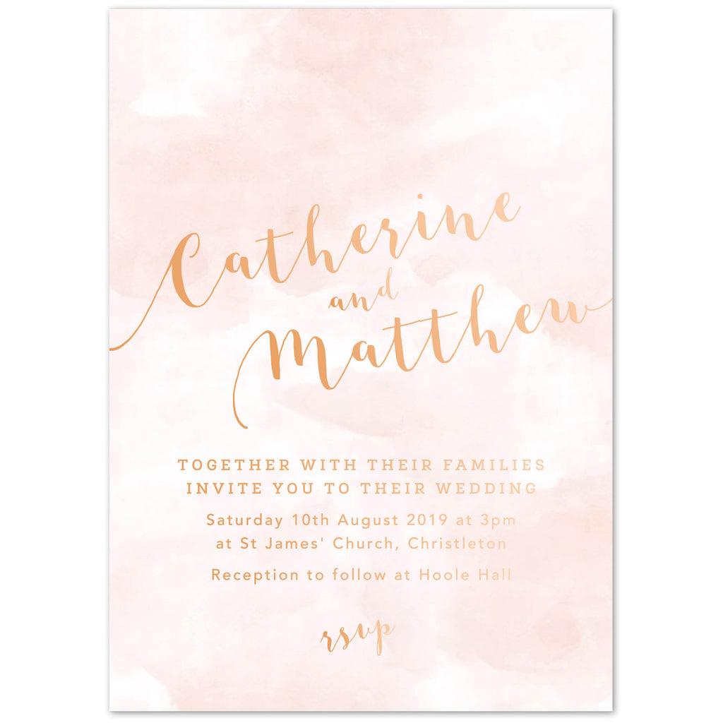 Foil printed Romance Wedding Invitations - Project Pretty