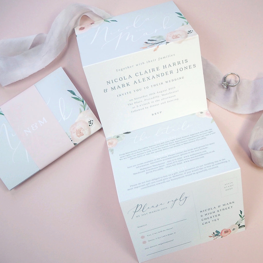 Ella concertina wedding invitation - Project Pretty