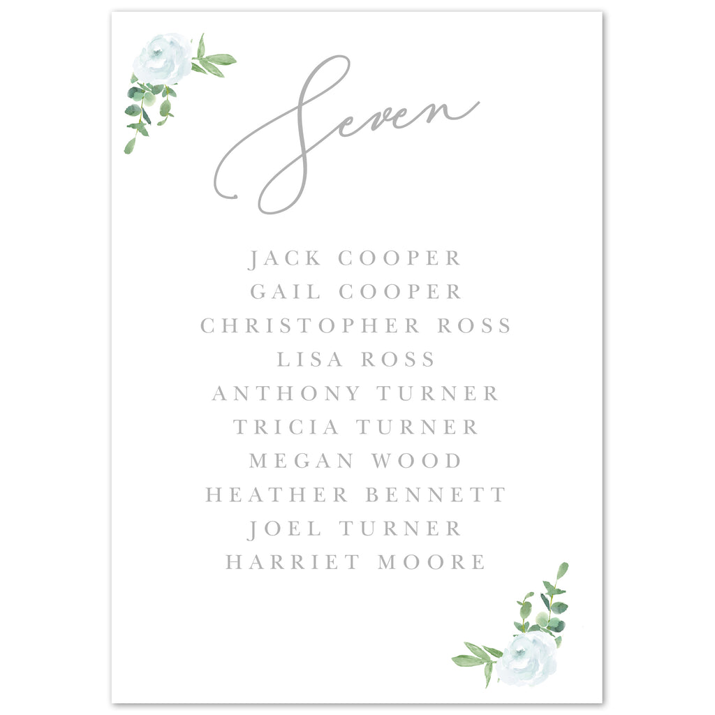 Eucalyptus table plan cards - Project Pretty