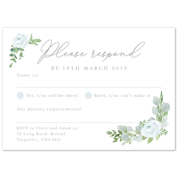 Eucalyptus RSVP card - Project Pretty