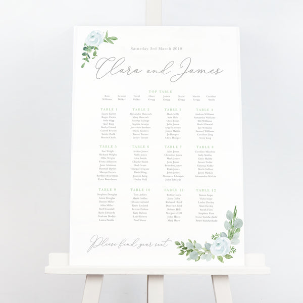 Eucalyptus Table Plan - Project Pretty