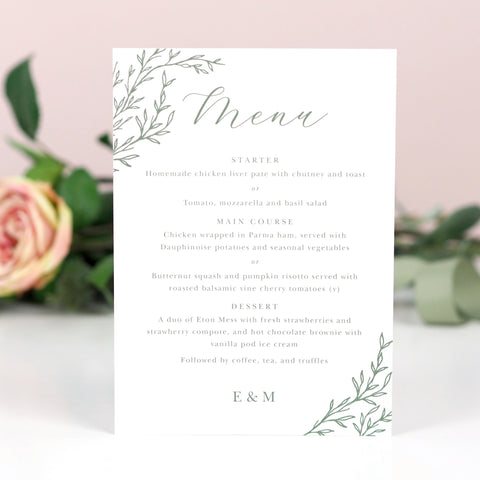 Florence Menu Cards