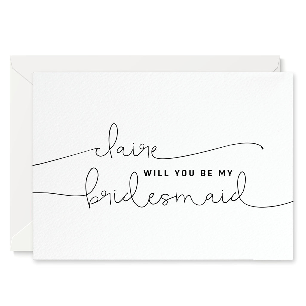 Kate Personalised 'Will You Be My Bridesmaid?' Card - Project Pretty