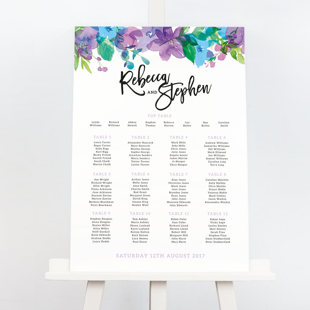 Harlow Table Plan - Project Pretty
