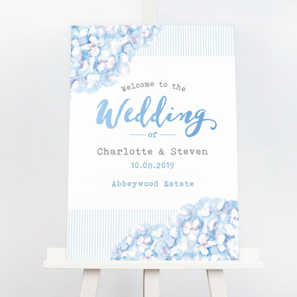 Hydrangea Blue welcome sign - Project Pretty