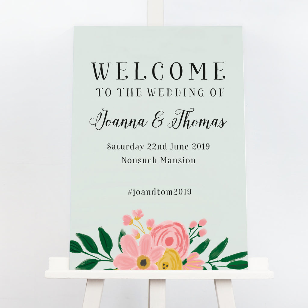 Jessica welcome sign - Project Pretty