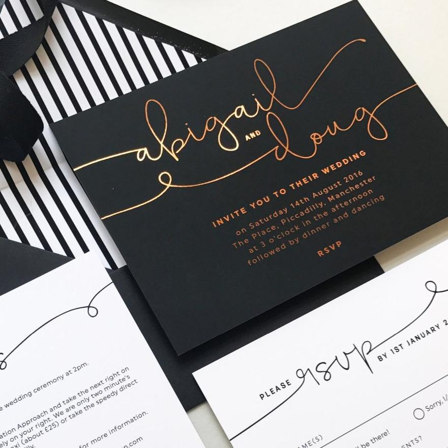Foil printed Kate Wedding Invitations - Project Pretty