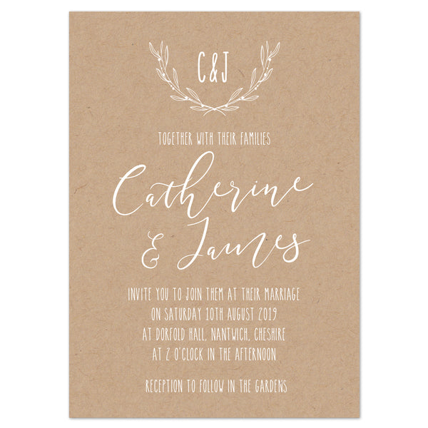 Laurel Kraft Wedding Invitation - Project Pretty